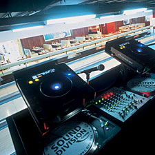 The view from the Sound Division Group’s highly-specified DJ console at All Star Lanes