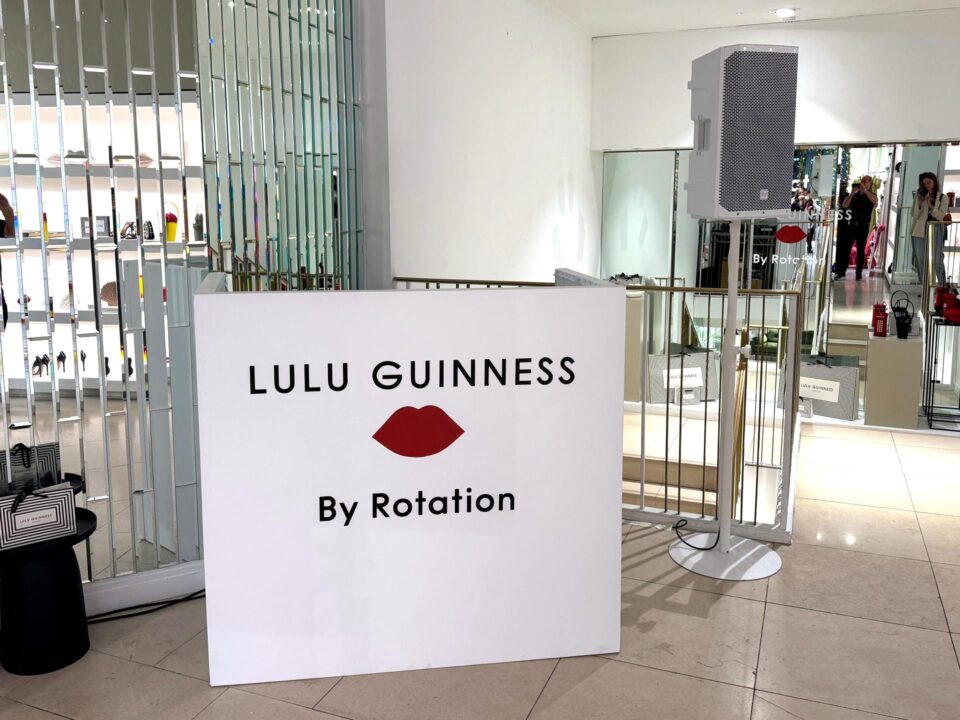 Custom DJ booth – Lulu Guinness x By Rotation pop-up, Mayfair
